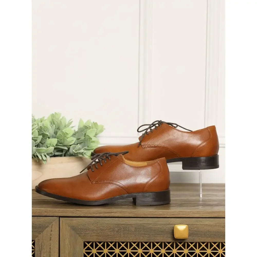Cole Haan Men’s Oxford Dress Shoes Brown Leather Size 8 M Classic Business